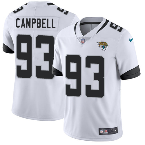 Jacksonville Jaguars 93 Calais Campbell White Youth Stitched NFL Vapor Untouchable Limited Jersey